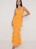 PL orange maxi Dress